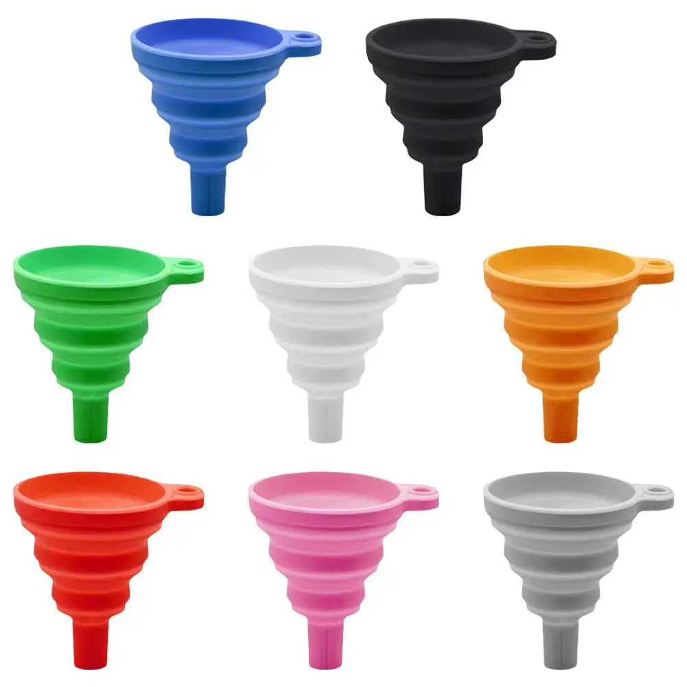 

1PCS Engine Funnel Silicone Liquid Funnel Washer Fluid Change Foldable Portable Auto Engine Oil Petrol Change Funnel