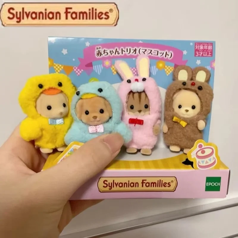 Gorąca sprzedaż oryginalne rodzie Sylvanian figurki Anime Halloween zestaw świąteczny jednorożec zabawka rodzinna krzyż opatrunek Party lalki prezenty