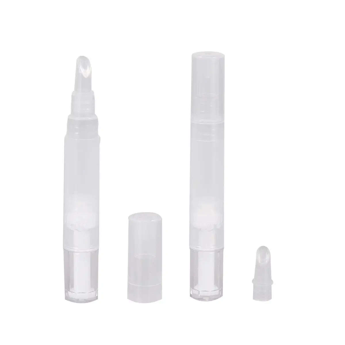3Pcs Double Eyelid Pen Transparent Rotating Makeup Pen Portable Brush Applicator Long-Lasting Natural Non-Irritating