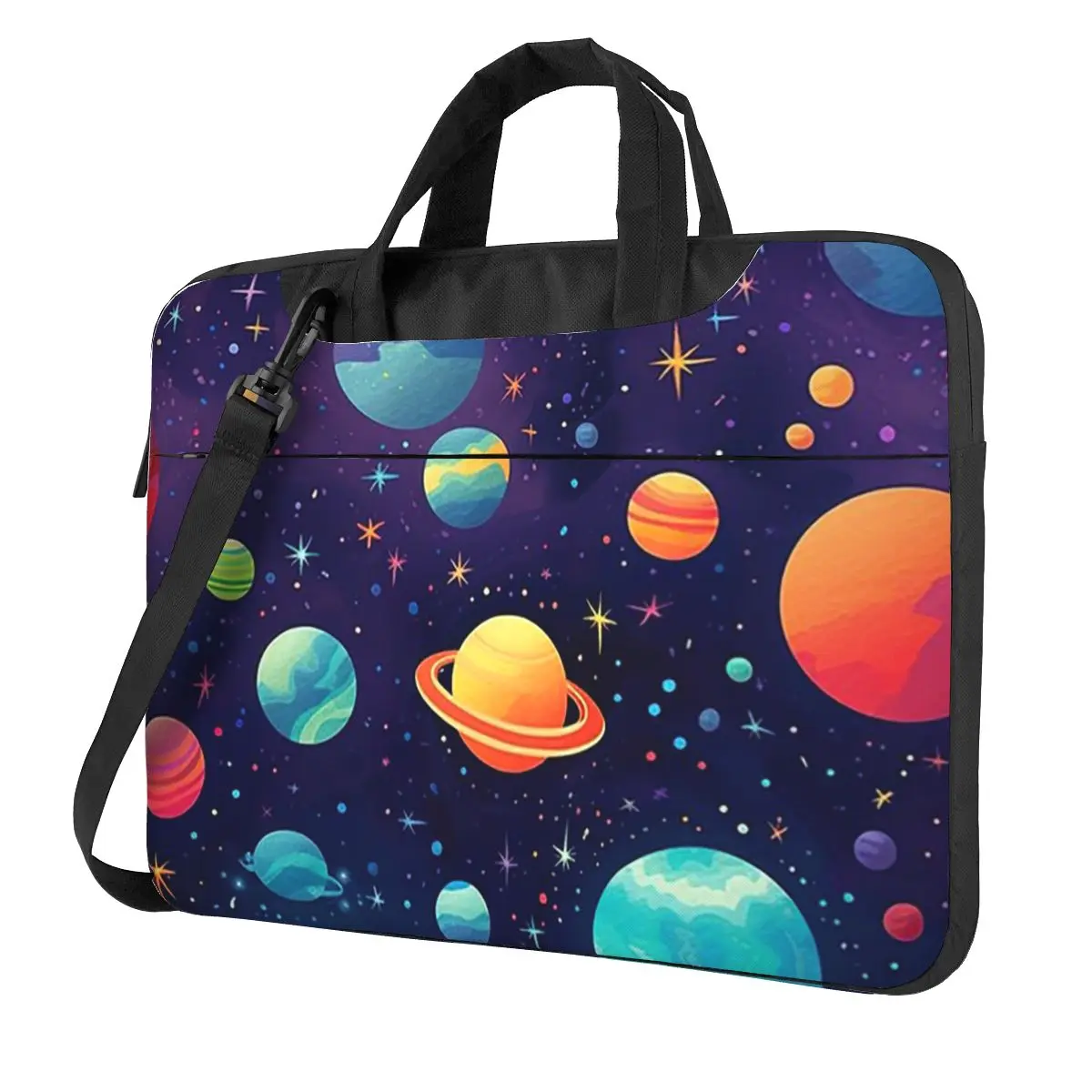 Solar System Space Planets Universe Crossbody Laptop Bag Case Computer Bag 13 14 15.6 Inch Notebook Pouch for Macbook Pro Lenovo