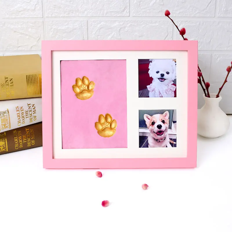 Pet Paw Print DIY Inkpad Dog Footprints Commemorative Cat Paw Print Inkpad Dog Paw Prints Photo Frame Souvenir Souvenir