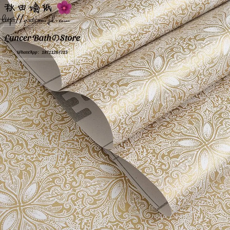 

2 Rolls Golden Pink Wallpaper, Self Adhesive Sticker for Living Room, Bedroom, Dining Room, Cabinet Furniture Makeover