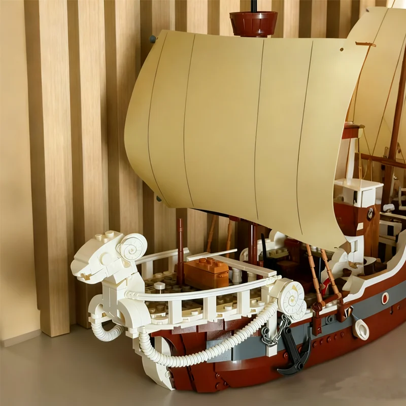 1376PCS Nave Pirata Mattoni da costruzione Assemblaggio MOC Blocchi Giocattoli Modello di barca Collezione di ornamenti creativi Giocattoli educativi per i regali