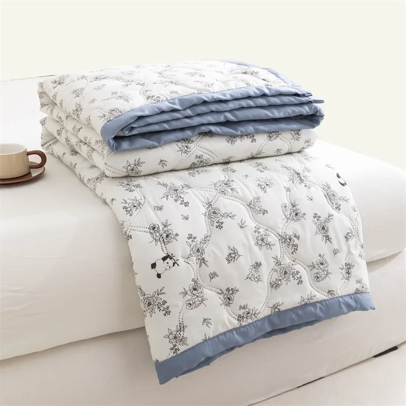 

Washed cotton summer quilt skin-friendly grinding summer cool quilt printing student dormitory air conditioner quilt