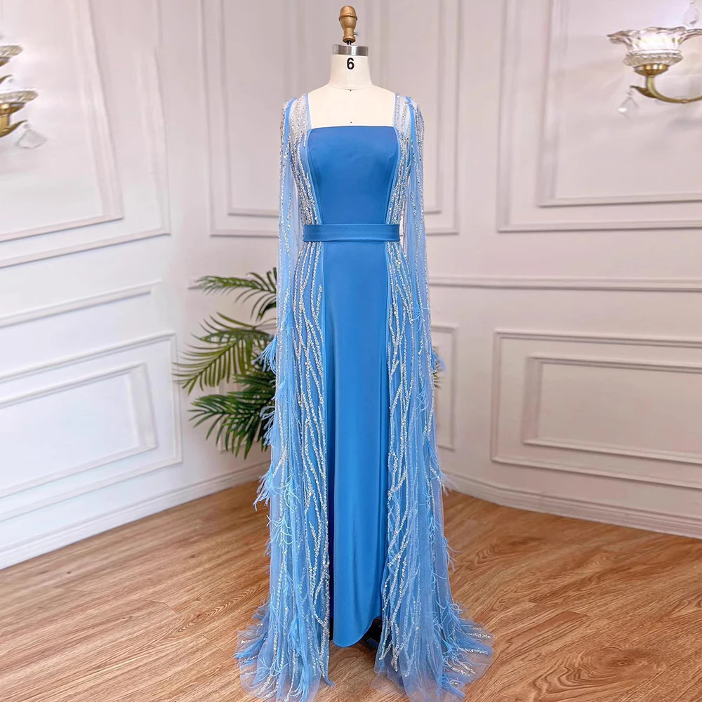 Elegantes Abendkleid mit Quaste für Damen, quadratischer Ausschnitt, durchsichtig, langärmelig, Party, Club, Maxikleid, gefälschte 2-teilige Schal-Abschlussball-weibliche Kleider