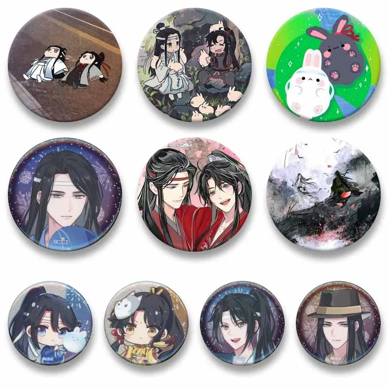 BL Anime Peripheral Coin Brooch Mo Dao Zu Shi Lan Wangji Wei Wuxian Enamel Pins Backpack Clothing Jewelry Badge Accessories Gift