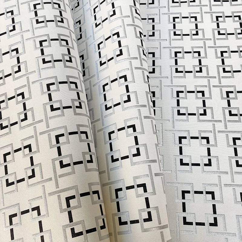 Modern Chinese Checkered Pattern Wallpaper Bedroom Living Room Dining Room Tea House TV Background Wall 3D Texture Wallpaper