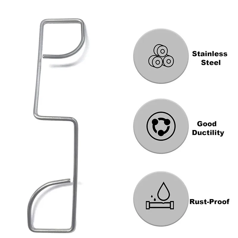 B84B-Stainless Steel For Garden Fencing Panel Clamps 50 Pcs-Shockproof Tools For Secure Installation