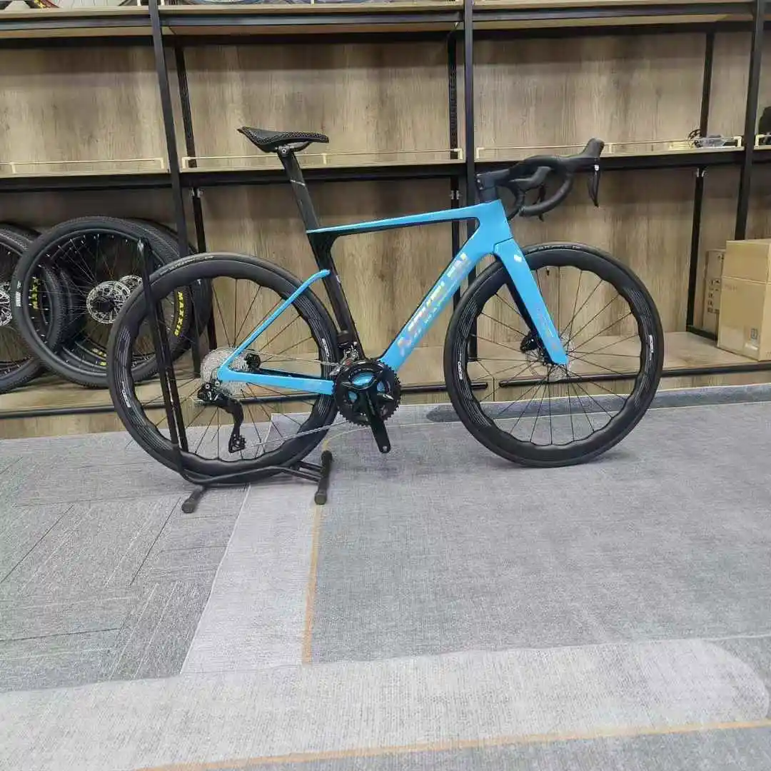 

2025 Newest style DIY paint logos disc cycling bike frame taiwan road bike frame black blue bicycle carbon frame+handlebar