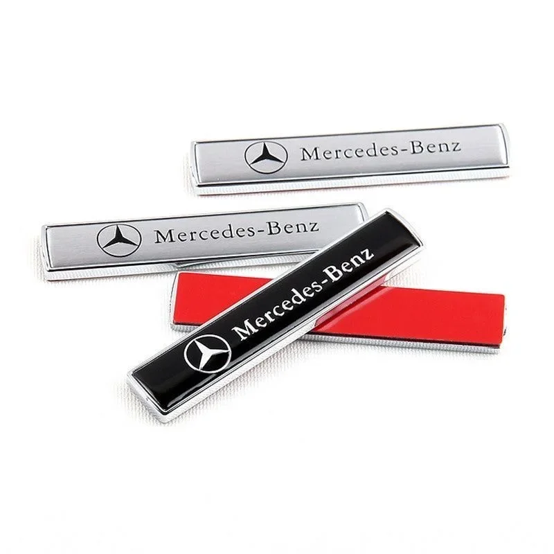 2pcs 3D metal car fender badge sticker decoration For Mercedes benz W203 W204 W205 W210 W211 W212 W164 W176 CLA CLS SL GLA