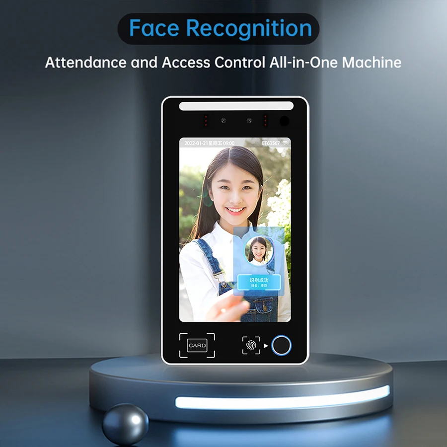 Facial Recognition Supplier Time Clock Employee Attendance Terminal Face+card Reading+Fingerprint Time Attendance Machine