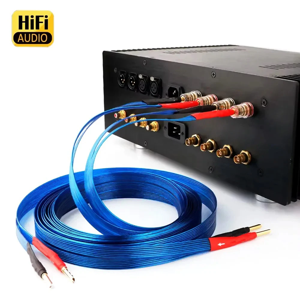 

Blue Heaven Speaker Cable Hifi Audio Audiophile Cable OFC Loudspeaker Wire Amplifier Banana to Spade Line