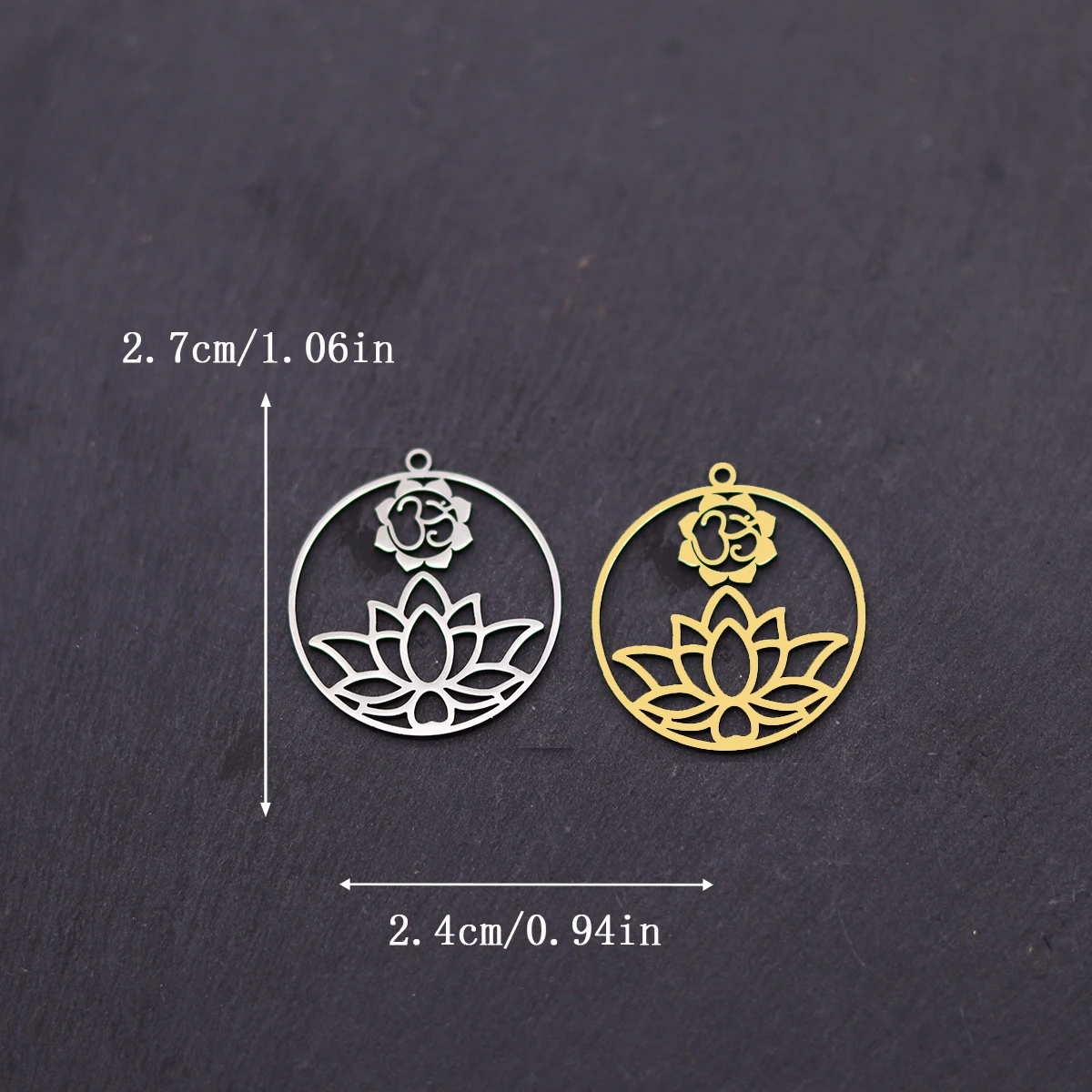 3 STKS DIY Amulet Lotusbloem Yogo Boeddha Rvs Hanger Charme Voor Sieraden Maken Ketting Religie Crescent diy Leveranties