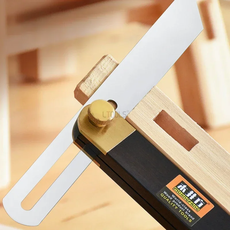 Маркировочная линейка для деревообработки, регулируемые угловые калибры, квадратная скользящая Т-образная фаска с деревянной ручкой из черного дерева, инструмент для измерения уровня
