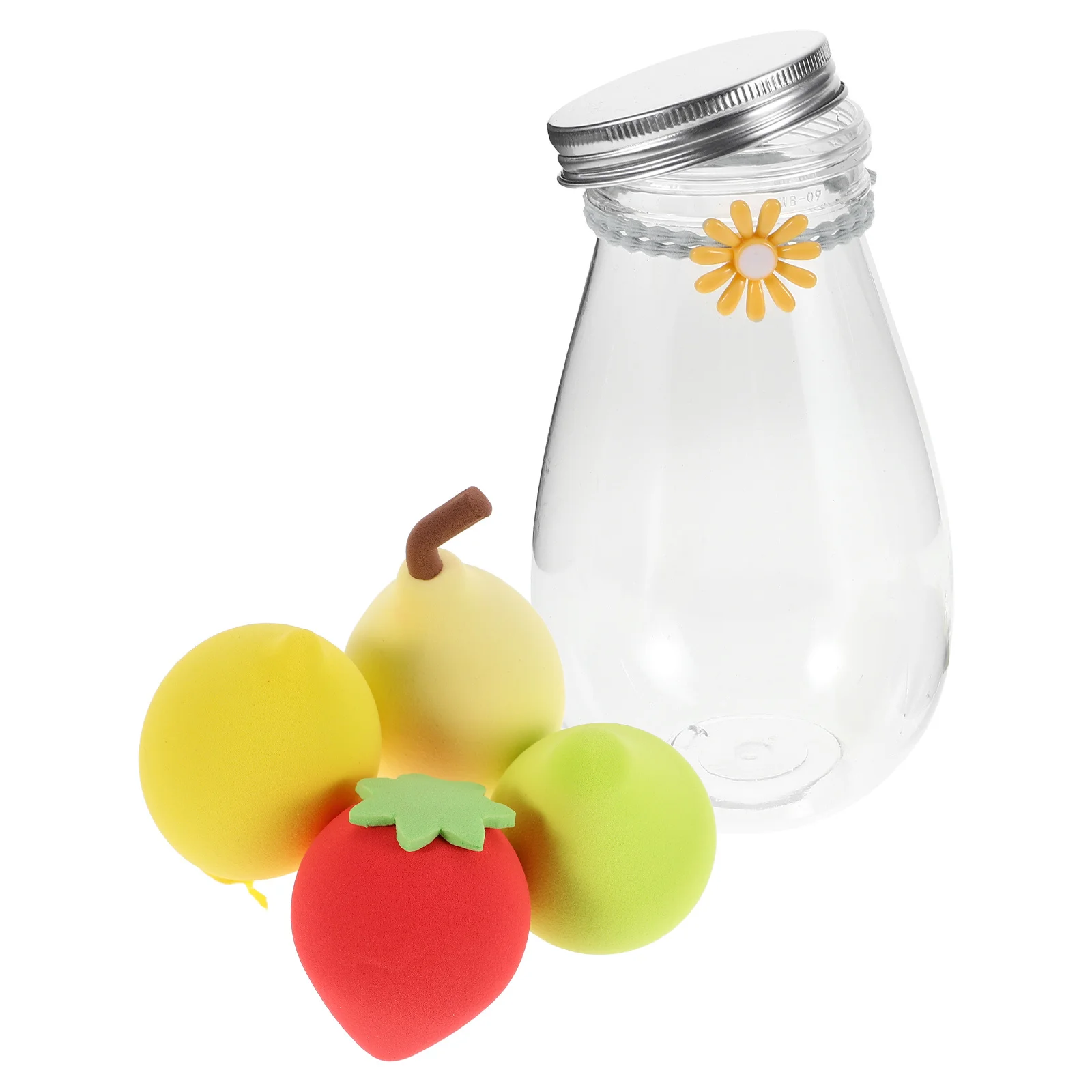 4 قطع من إسفنجات المكياج على شكل فاكهة، خلاط ناعم للاستخدام الجاف والرطب، مجموعة أدوات بودرة خافي عيوب الأساس