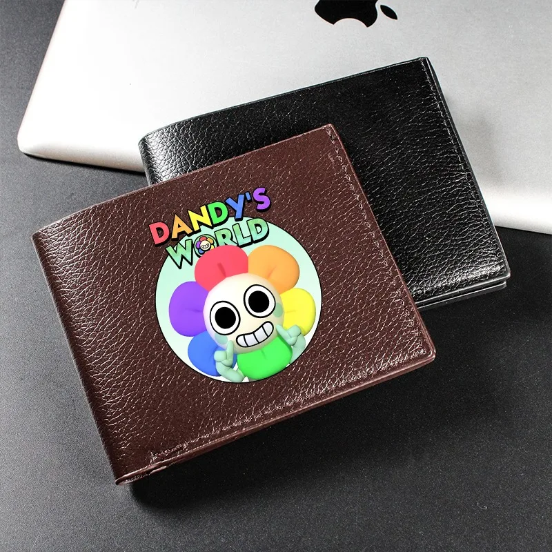 Dandys World Leather Wallet Men Simple Fashionable High Quality Multicard-Slots Packet Cartoon Character Purse Birthday Gifts