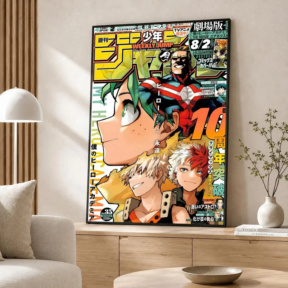 Anime My Hero Academia Poster Poster-Wandaufkleber, wasserfest, selbstklebend, HD-Kunst, Schlafzimmer, Bar, Dekoration – Detail 9