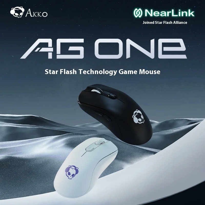 Akko AG ONE Star Flash Game Mouse 3-Mode Bluetooth Wireless Mouse Paw3395 8kE-Sports Game Light weight Laptop Mice Pc Gifts