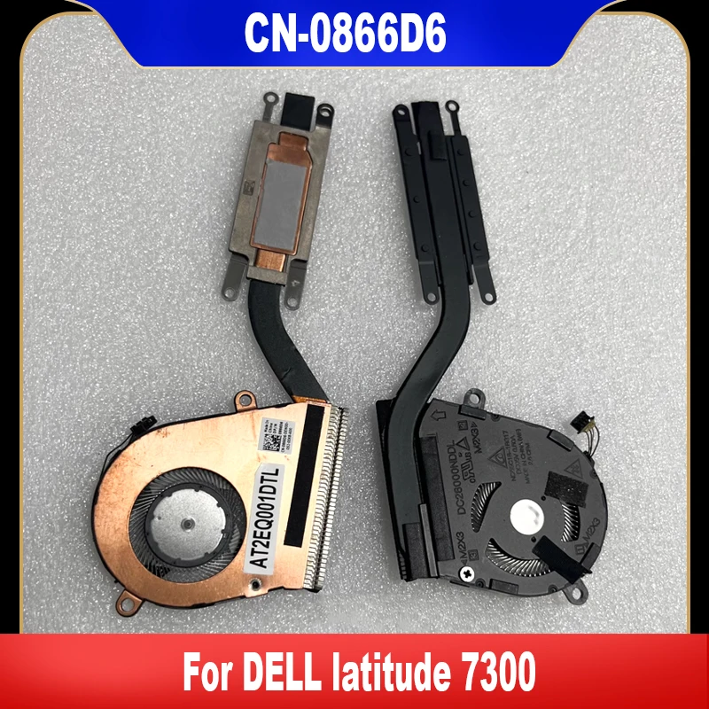 

0866D6 New Original For DELL latitude 7300 Laptop Cooling Fan Cooler With Heatsink 866D6 CN-0866D6 High Quality 100% Tested