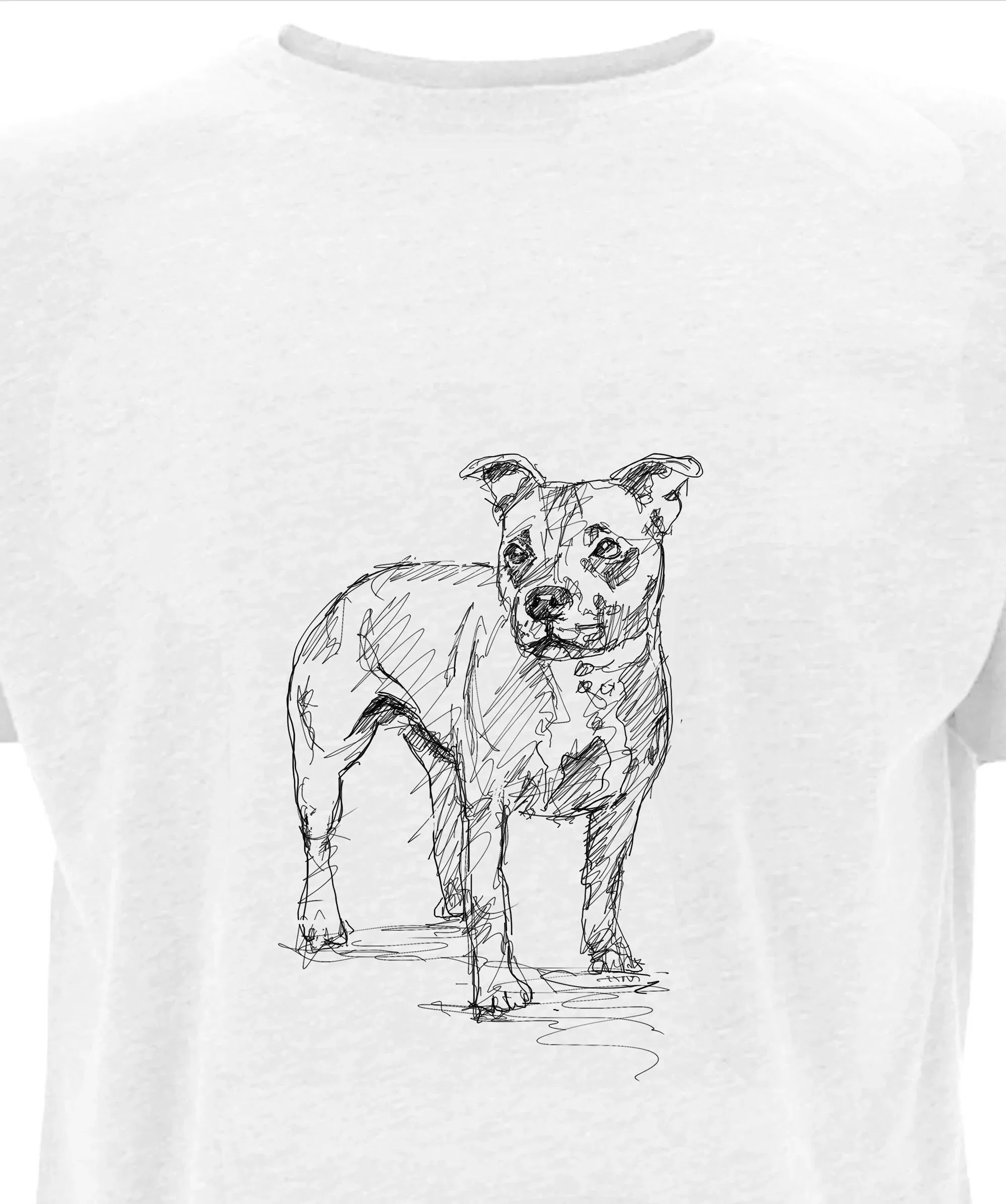 Camiseta para hombre con diseño de perros Staffordshire Bull Terrier, regalos para hombres, camiseta de algodón aprobada por Fairwear