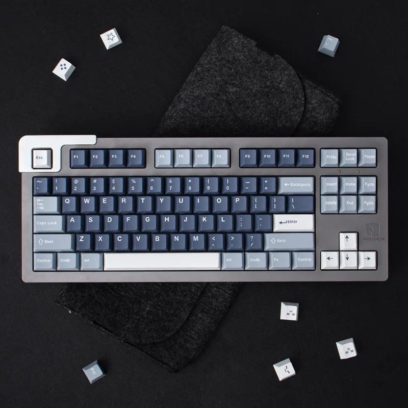 

AF Fishing Keycaps for Mechanical Keyboard 174 Keys Cherry Profile ABS Double Shot Blue Color GK61 Anne Pro 2 Game PC