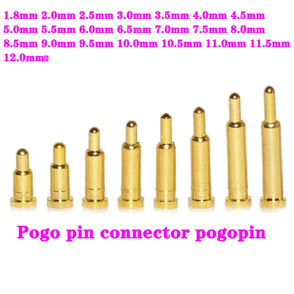 1pcs Pogo Pin Connector Pogopin Battery Spring Load Contact SMD Pin PCB 1.8 2 2.5 3 3.5 4 5 6 7 8 9 10 11 12 Test Spring Probe
