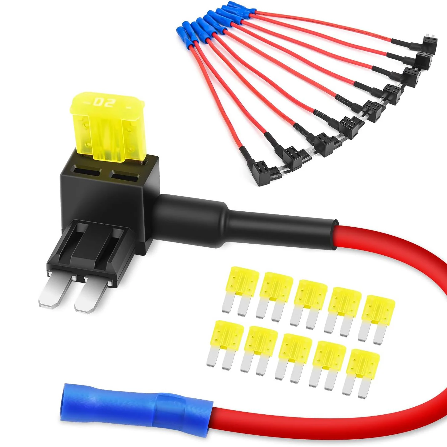 Предохранитель Micro2 DaierTek, 10 шт., 12 В, адаптер предохранителя с лезвием ATR, с патроном предохранителя 20 А