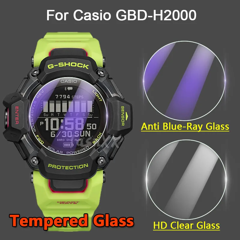 5Pcs Screen Protector For Casio GBD-H2000 GBD-H1000 GBD H2000 SmartWatch 2.5D 9H Ultra Clear / Anti Blue-Ray Tempered Glass Film