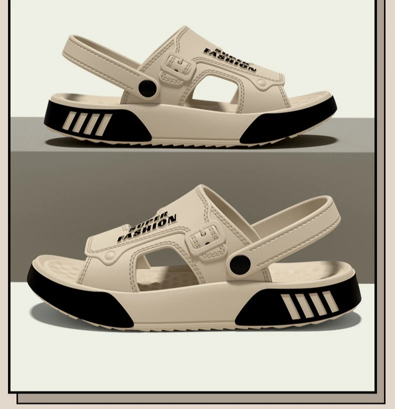 Herren Freizeitpantoffeln Sommer EVA Weichsohlen-Plateausandalen für Männer Indoor Outdoor Tägliche Spaziergänge Strandschuhe Herren Straßensandalen – Detail 4