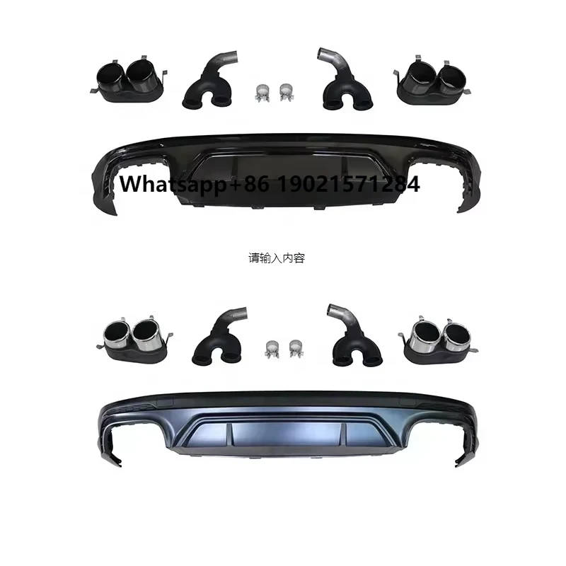 

Cheap Car Parts Q5 Upgrade SQ5 Diffuser Q5 S Line FY Rear Bumper Diffuser With Exhaust Pipe for 2018 2019 2020 2021