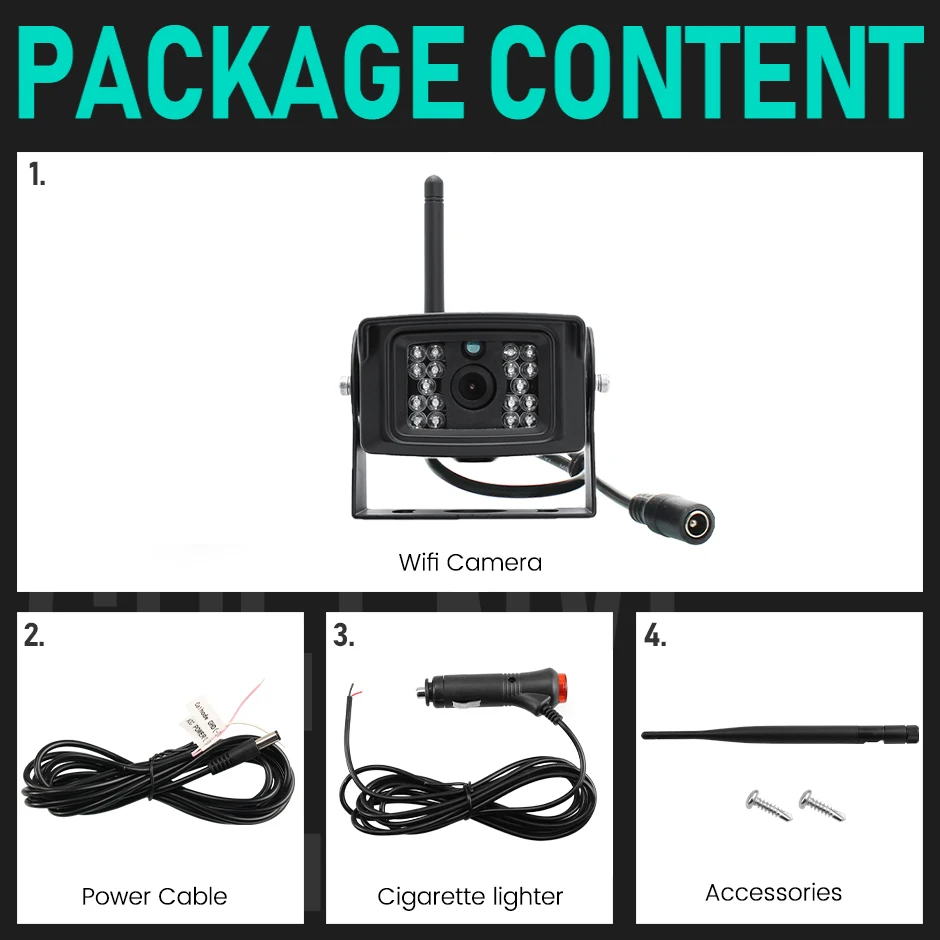 truck backup camera package contents