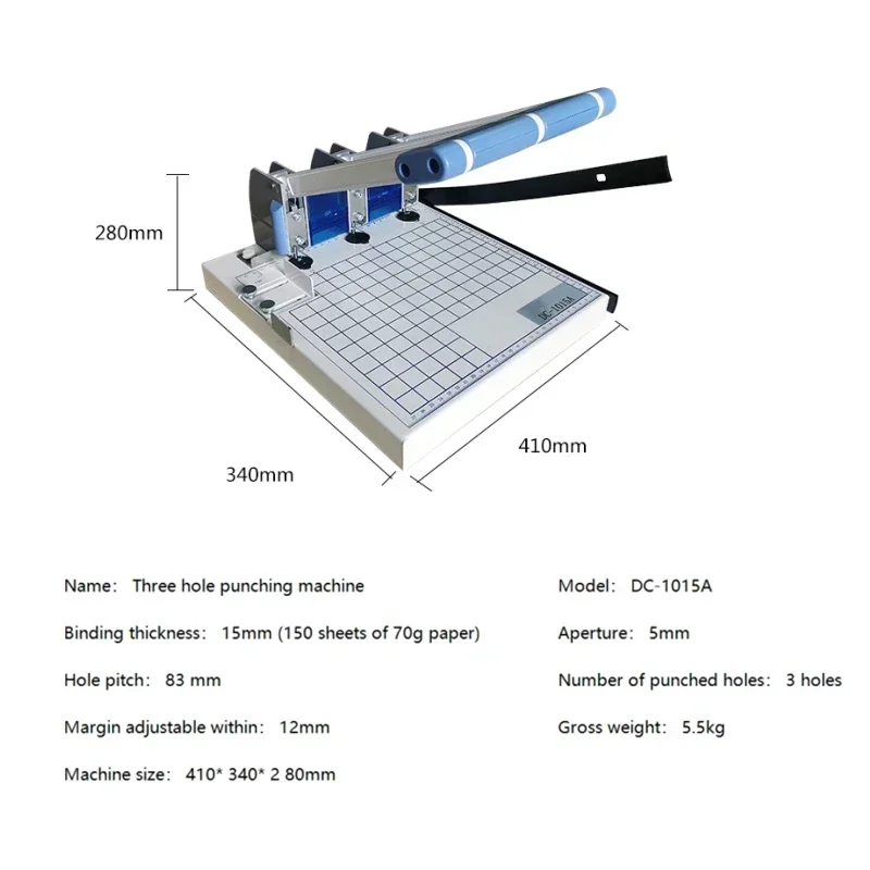 DC-1015A Manual Three-Hole Personnel File Folder Cutting Machine