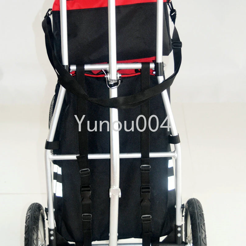 Folding Bike Cargo Trailer with Big Bag and Bike Contacter, Bicycle Trailer, 12 Inch Air Wheel Shopping Trolley Luggage Cart