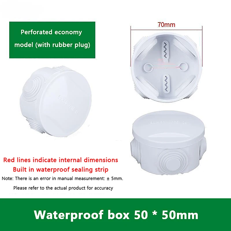 1Pcs White Connection Cable Branch DIY Waterproof IP65 Power Case Junction Box Indoor Wire Shell Electric Control Boxes