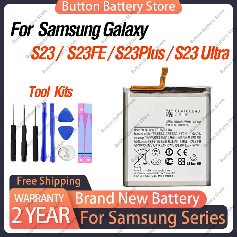 

New EB-BS918ABY EB-BS916ABY EB-BS911ABY EB-BS912ABY EB-BS711ABY For Samsung S23/S23 Plus/S23 Ultra 5G/S23 FE Phone Batteries