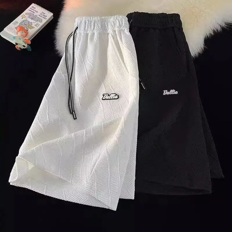 

US Plus Size Cargo Cool Shorts Men's Fashion Summer Casual Black Pants Jogging Students Trend Port Wind Gym Pants Outwear Men