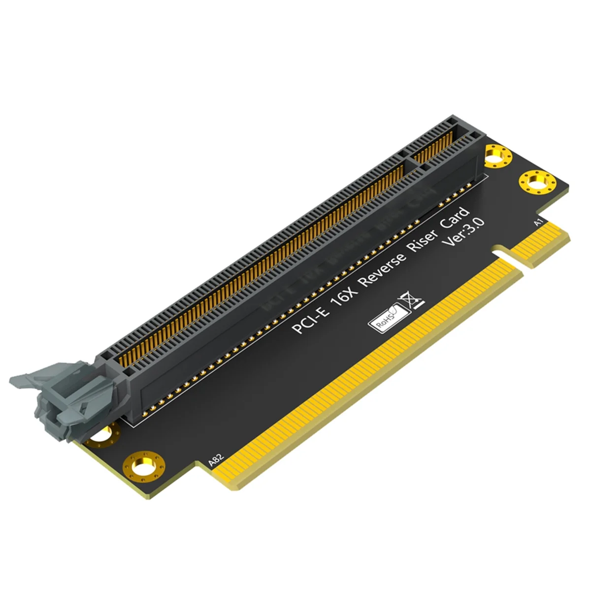 PCI-E 16X 3.0 90 Degree Reverse Male to Female Riser Card for 2U Server (Installation Direction Towards CPU)