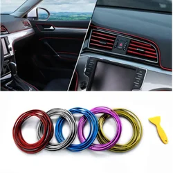 3m Car Air Conditioner Vent Outlet Trim Strip U Shape Chrome PVC Colorful Shiny Car Trim Strip for Car Decoration