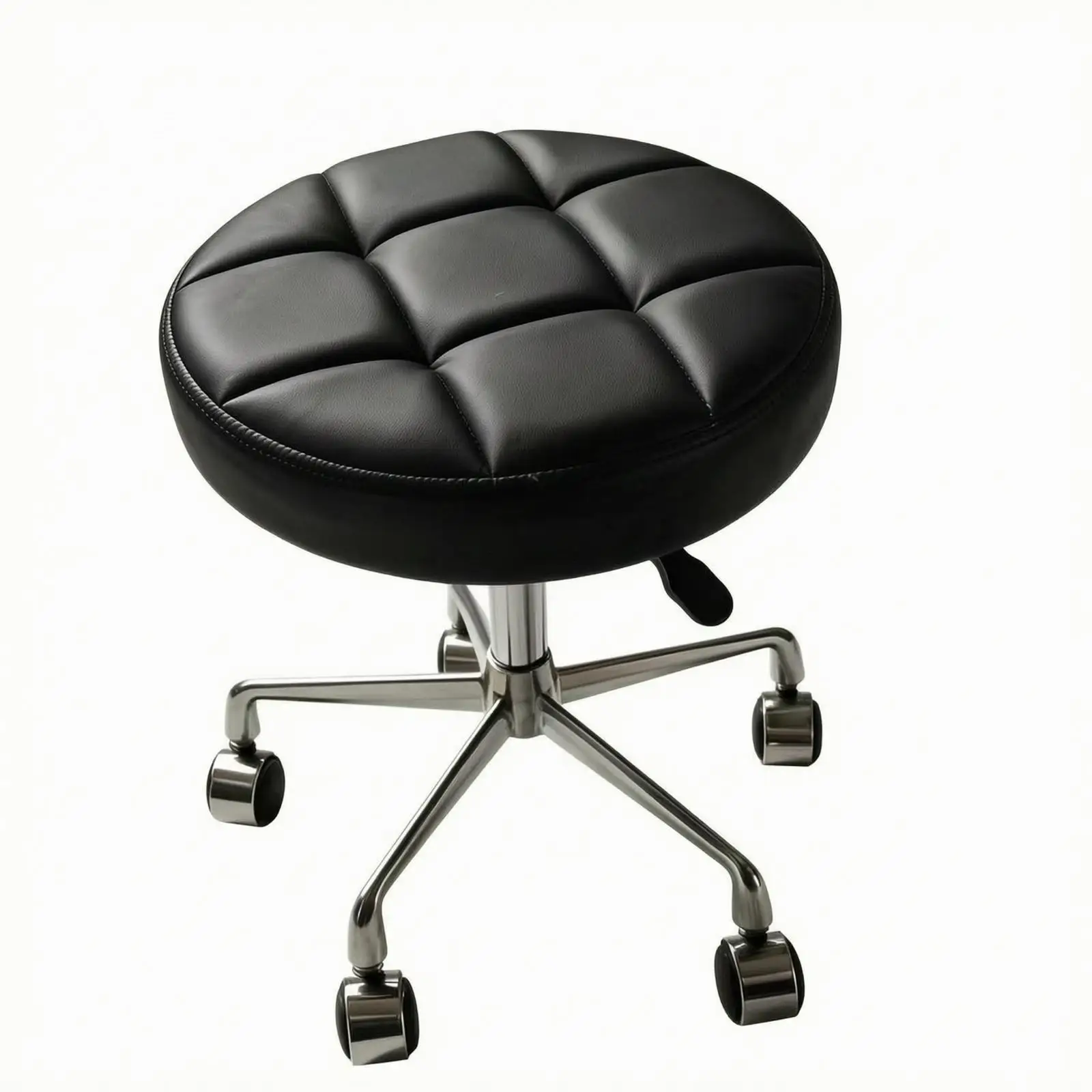 Adjustable Height Swivel Seat with Five Wheel Base for Hair Stylist and Barber Shop Duty