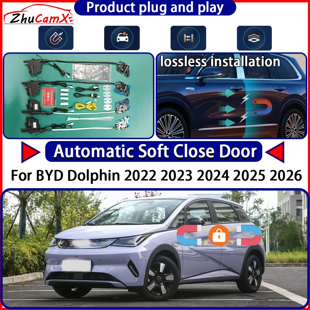 

Привод дверного замка OEM для BYD Dolphin 2022 2023 2024 2025 2026 Комплект мягкого закрытия двери Система защелки с автоматической выдвижной дверью Easy