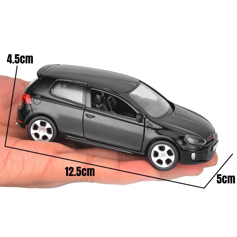 1:36 Volkswagen Golf 6 GTI Toy Car Diecast Miniature Model SUV Pull Back Doors Openable Educational Collection Gift Kid