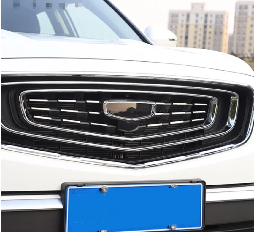 For Geely Atlas Pro Azkarra Boyue Emgrand X7 Sport 2020 2021 2022 Accessories Grille Grill Decoration Ring Molding Garnish Cover