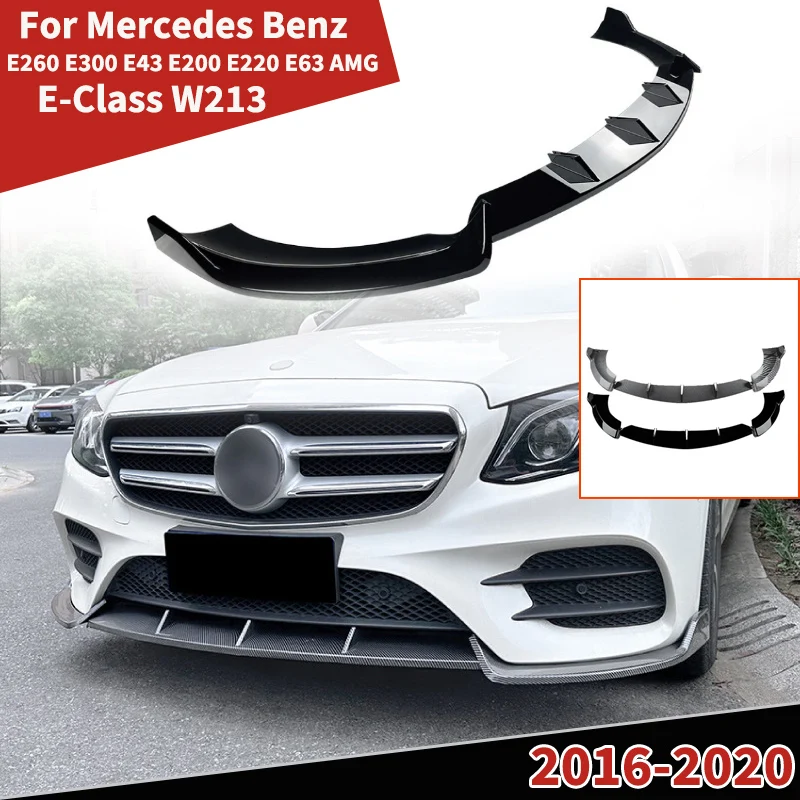 

Передний бампер для Mercedes Benz E Class W213 2016-2020 E260 E300 E43 E200 E220 E63 AMG нижняя защитная плата аксессуары для тюнинга
