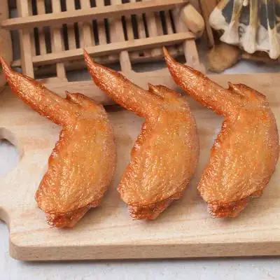 

3pcs Roasted Chicken Wing Ornament Realistic Artificial Food For Kids Educational Photography Props Kitchen Decor Display Pvc