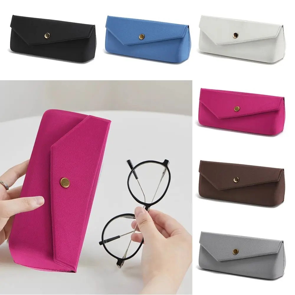 صندوق نظارات ثلاثي قابل للطي ناعم قابل للطي حافظة نظارات قراءة متعددة الوظائف محمولة حقيبة نظارات شمسية للطلاب #5