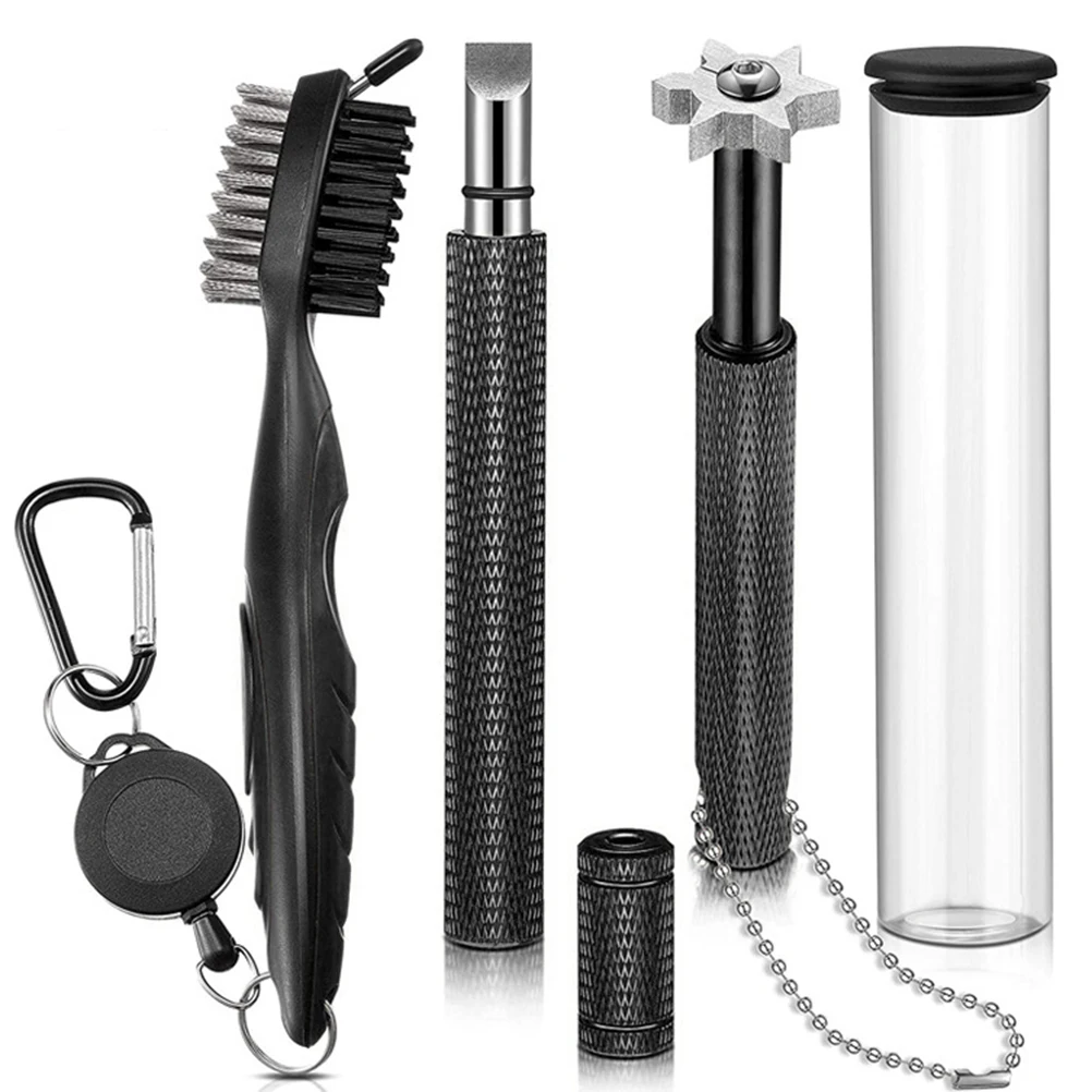 

1 Set Sharpening Tool Cleaning Golf Golfs Clean Brush Supplies Steel Nylon Golf Brush ABS Durable Effective