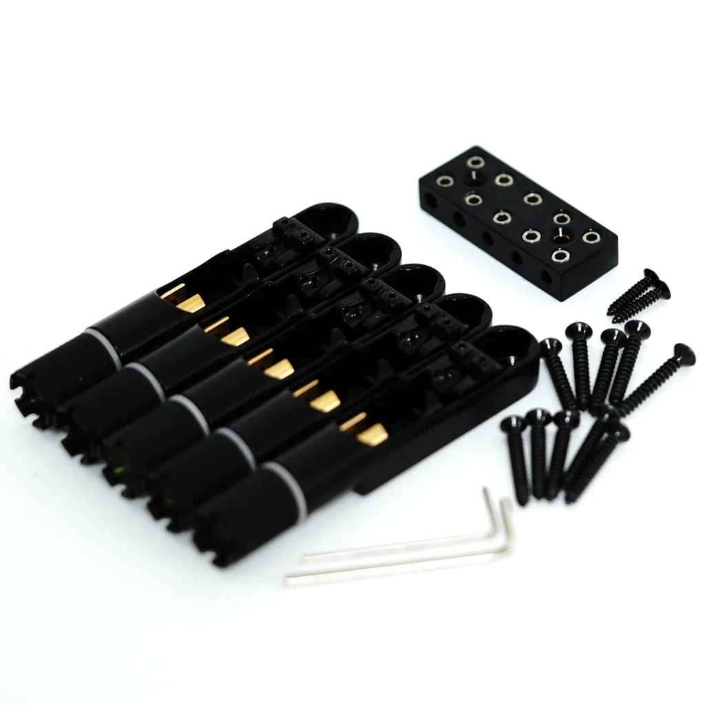 

New Headless Fan Single Bass Bridge, 4 Strings, 5 Strings, Headless Lock String Black
