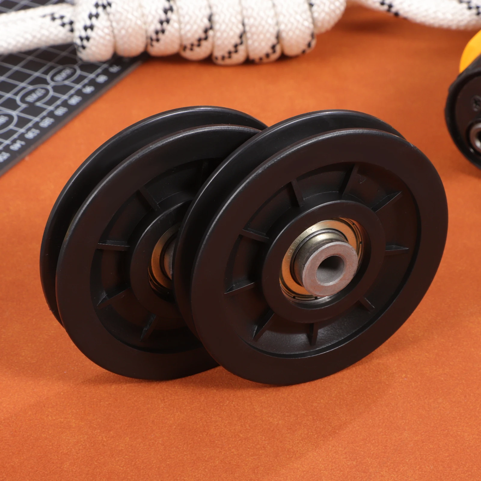 

2pcs Fitness Equipment Bracket Pulley Wheel Heavy-duty Nylon Bearing Gym Accessories Cable System Replacement