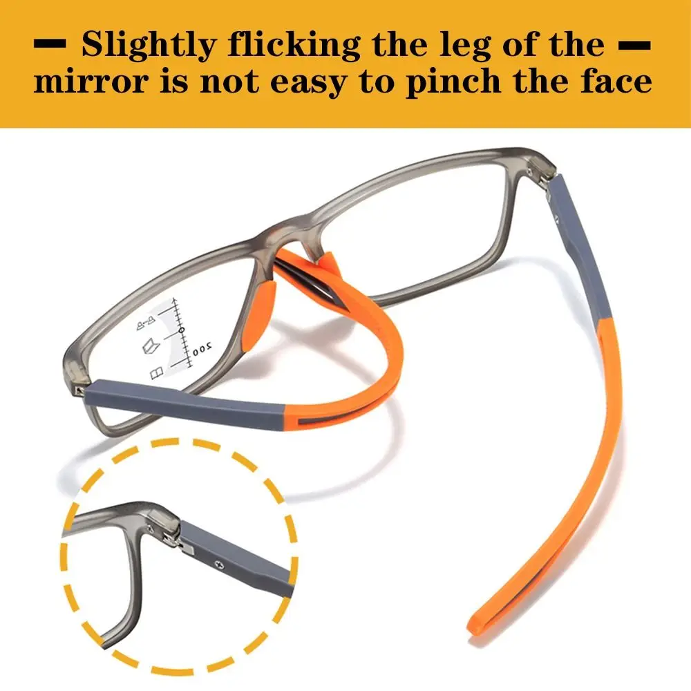 Blue Ray Blocking Anti-Blue Light Reading Glasses Multifocal Progressive Near Far Square Eyeglasses Ultralight TR90