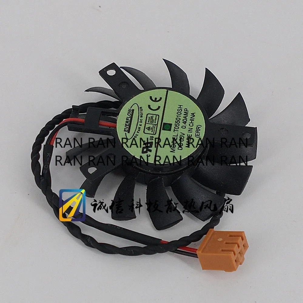 New Cooling Fan for EVERFLOW T055010SH 5V 0.40A Diameter 45mm Hole Pitch 27*35*35MM Graphics Card Fan